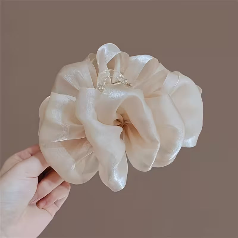 An Elegant Bubble Mesh Bow Hair Claw.