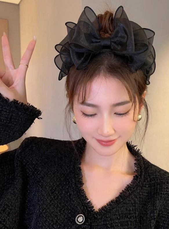 Elegant 1pc Women Bow Decor Fashion Headband.