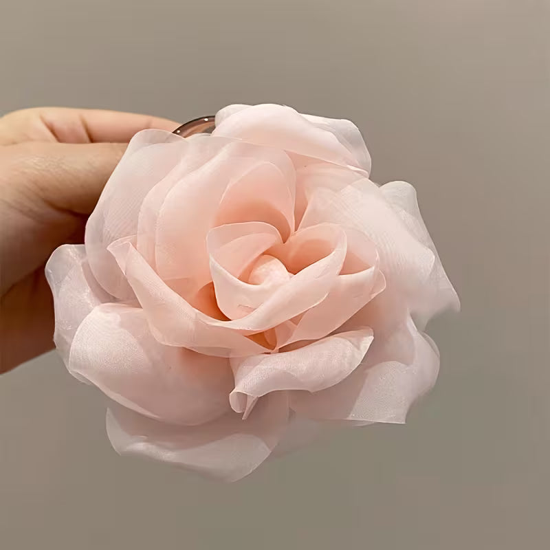 A Stylish Solid Color Rose Hair Claw.
