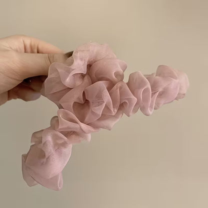 Hold Hair Claw Clip with Netted Shank for Braids, Ponytails, Buns.