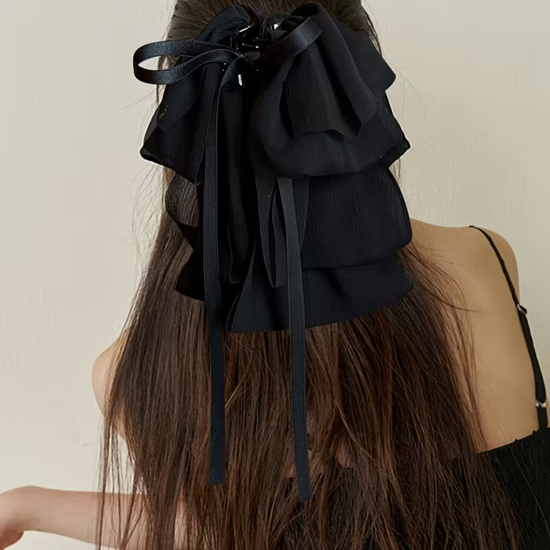 Single Large Elegant Bow Hair Clip