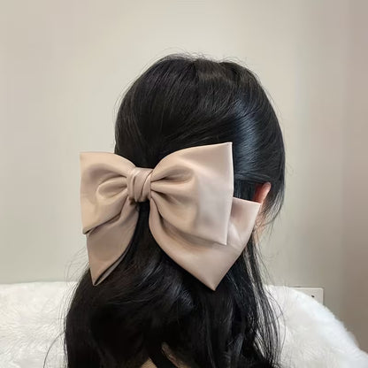 6pcs Spring and Summer Sweet Temperament Fabric Bow Hair Clip.