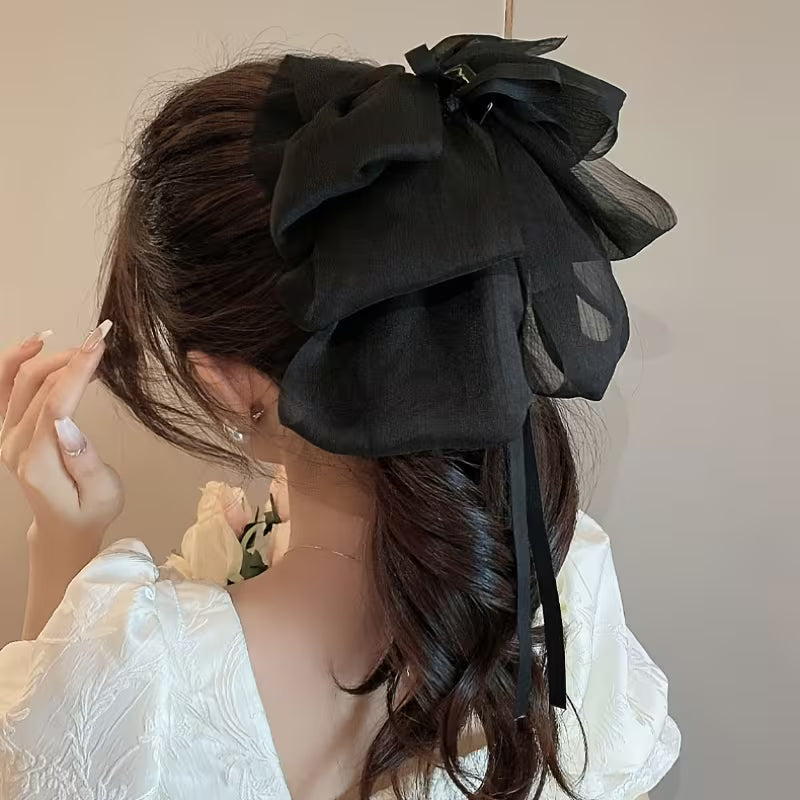 Single Large Elegant Bow Hair Clip