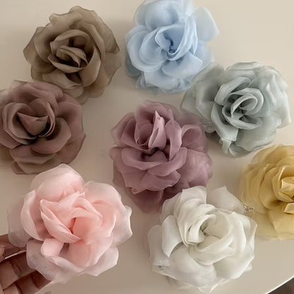 A Stylish Solid Color Rose Hair Claw.