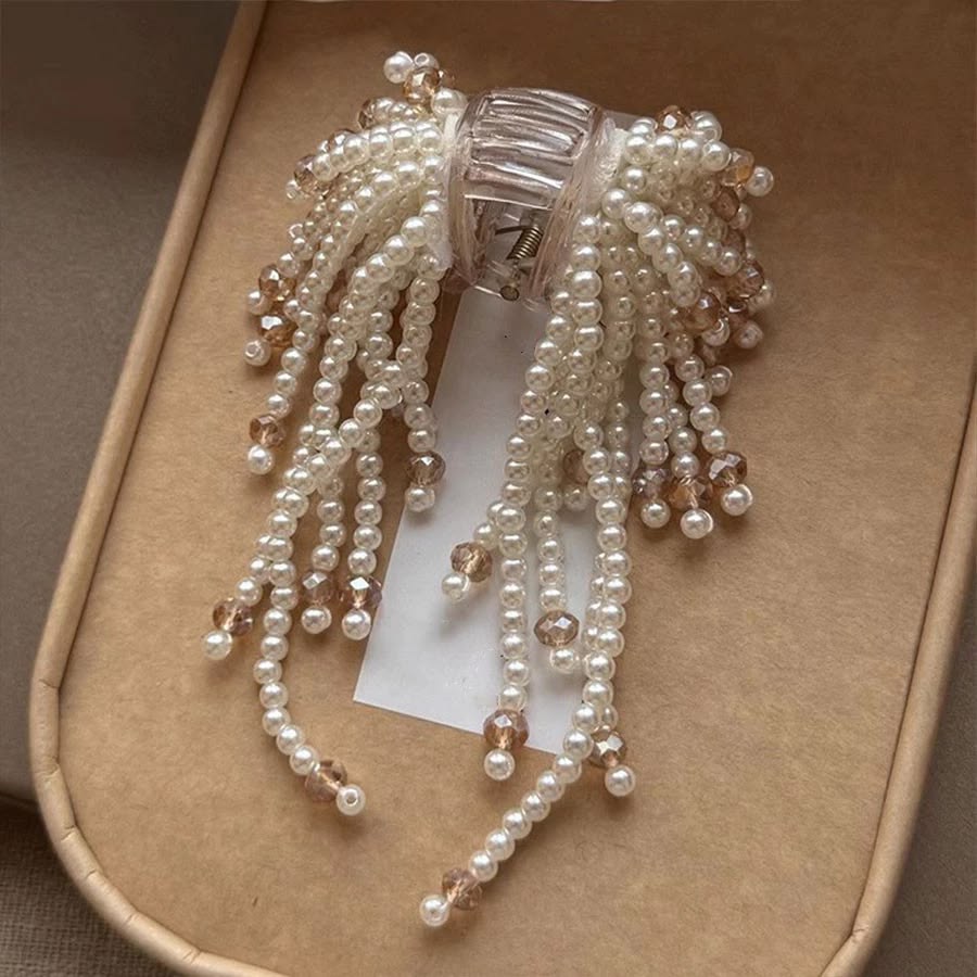 Beaded Hair Claw Clip.