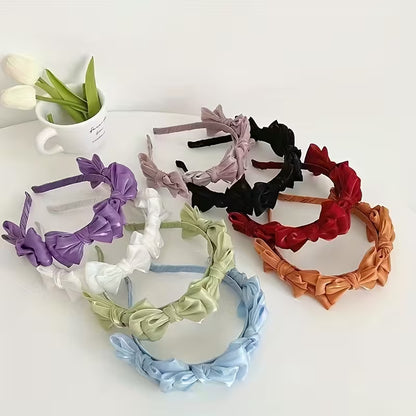 1pc New Style Pleated Bow Hair Headband.