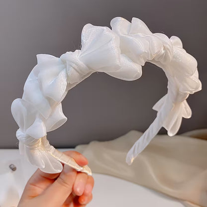 1pc New Style Pleated Bow Hair Headband.