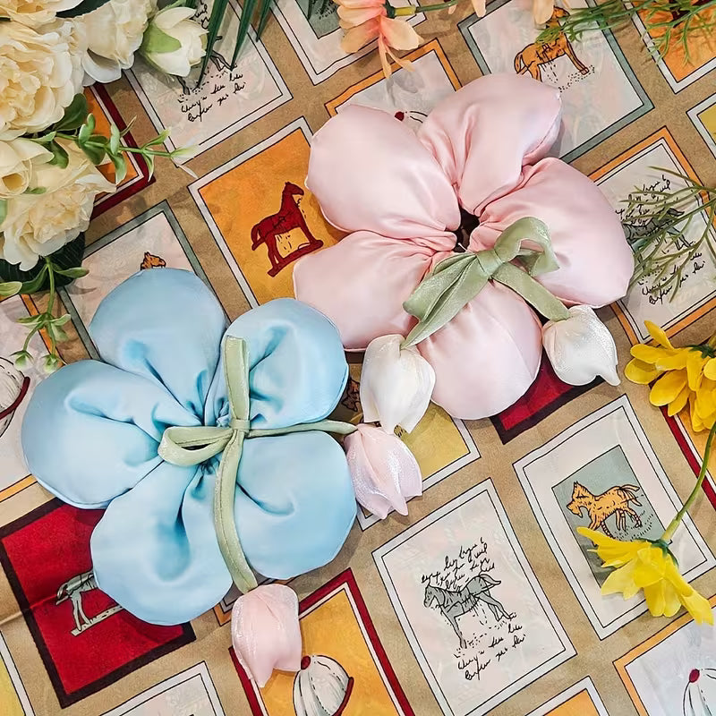 Sweet Tassel Flower Hairband Tulip Hair Scrunchies.