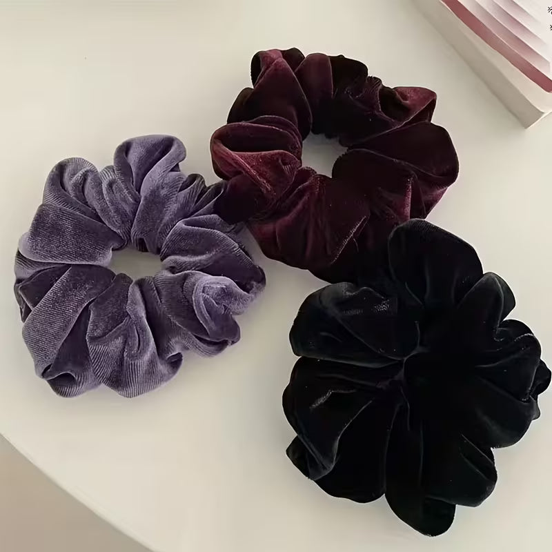 1pc Women's Velvet Large Hair Scrunchies.