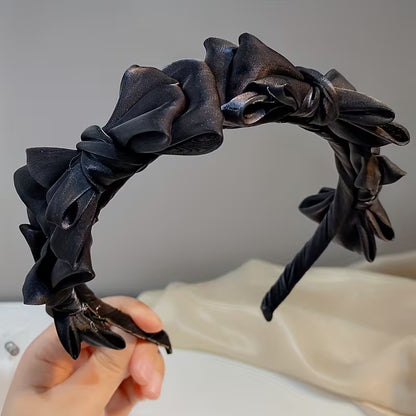 1pc New Style Pleated Bow Hair Headband.