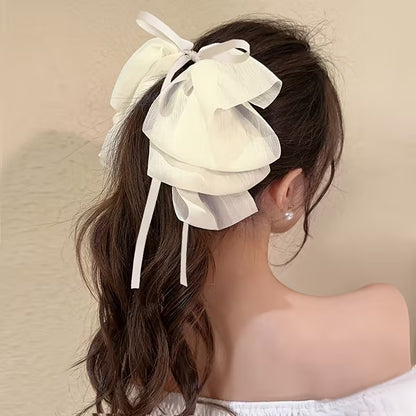 Single Large Elegant Bow Hair Clip