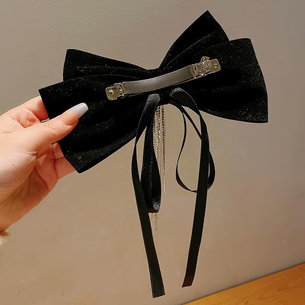 Larger Bows Diamond Hair Clips.