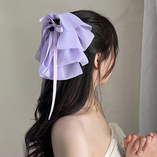 Single Large Elegant Bow Hair Clip
