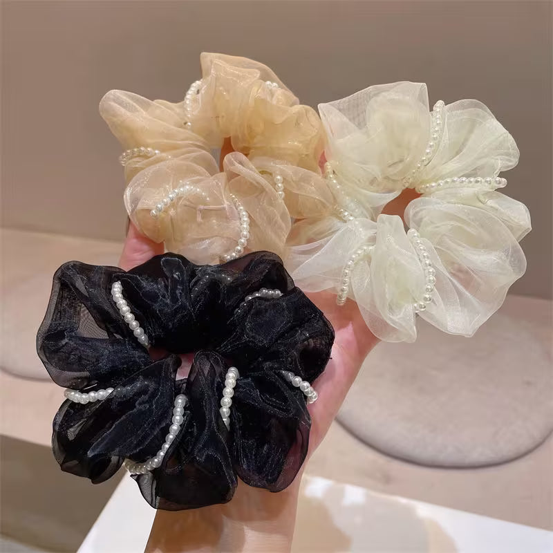 Sweet Organza Hair Ties, Versatile Hair Bands for Girls.