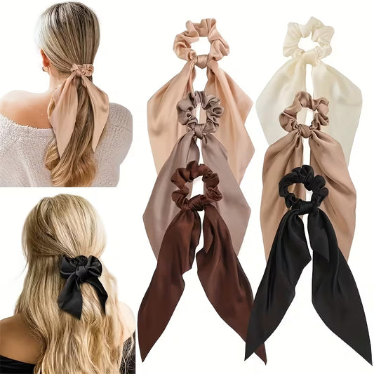 2 pcs French-Style Hair Scrunchies & Ponytail Holders.