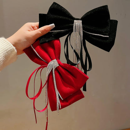 Larger Bows Diamond Hair Clips.
