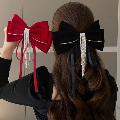 Larger Bows Diamond Hair Clips.