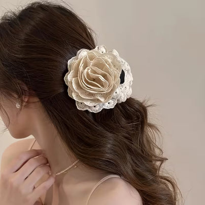 1pcs Sweet Elegant Multi Layer Flower Hair Clip for Women.