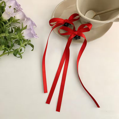2pcs Vintage Bowknot Hair Ties with Ribbon- Elegant Hair Accessories for girls.