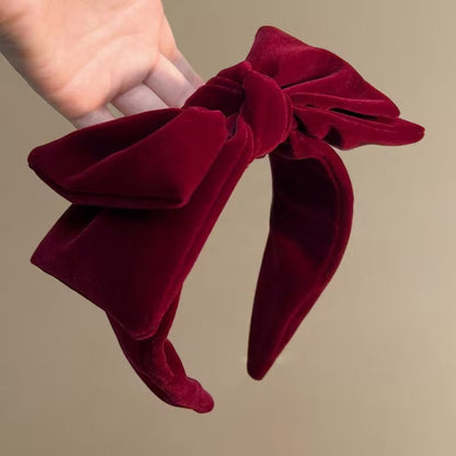 Luxury Velvet Bow Headband – Elegant Statement Hair Accessory for Women