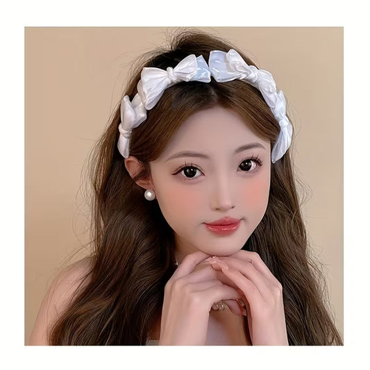 1pc New Style Pleated Bow Hair Headband.