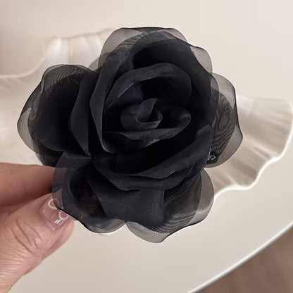 A Stylish Solid Color Rose Hair Claw.