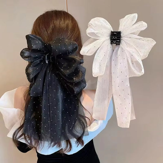 Vintage Korean Bow Hair Claws Clip.
