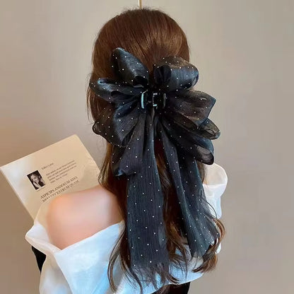 Vintage Korean Bow Hair Claws Clip.
