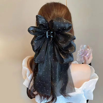 Vintage Korean Bow Hair Claws Clip.