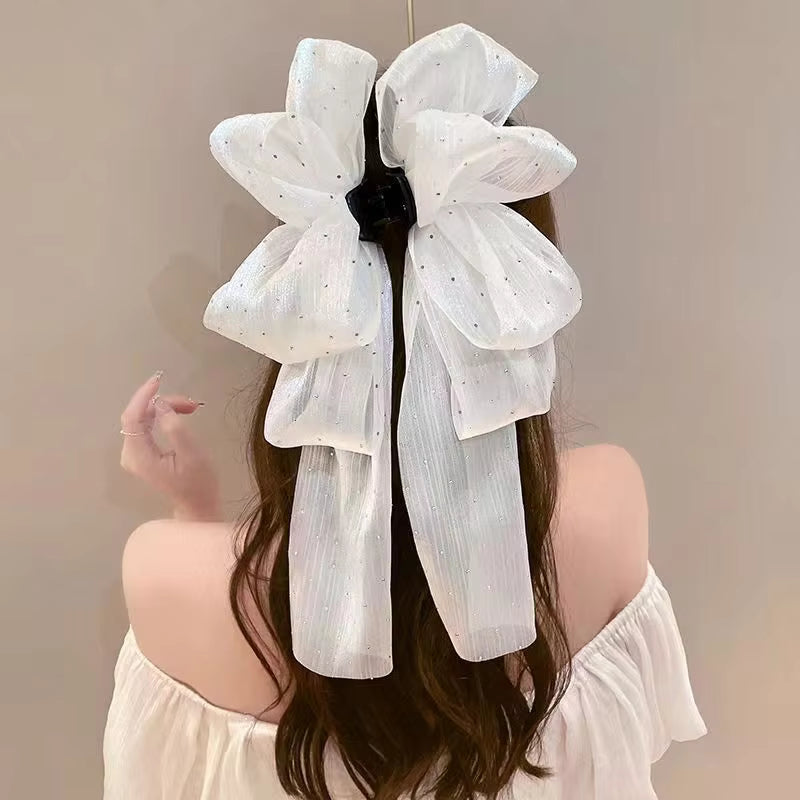 Vintage Korean Bow Hair Claws Clip.