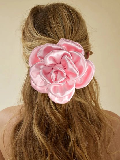 Silk Big Flower Hair Clip Side Clip for Women Hair Accessories.