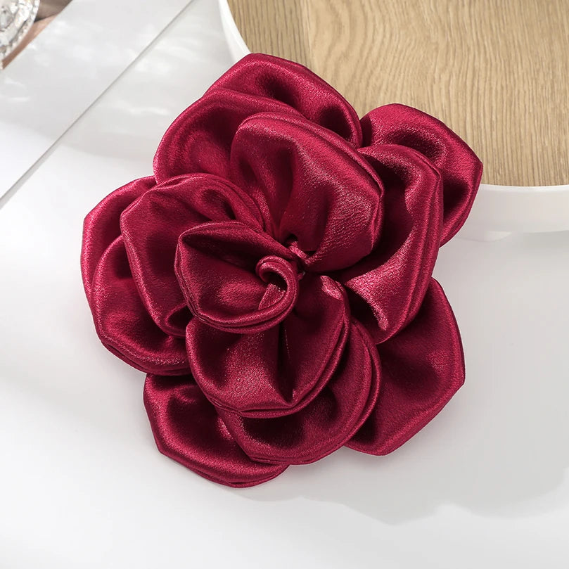 Silk Big Flower Hair Clip Side Clip for Women Hair Accessories.