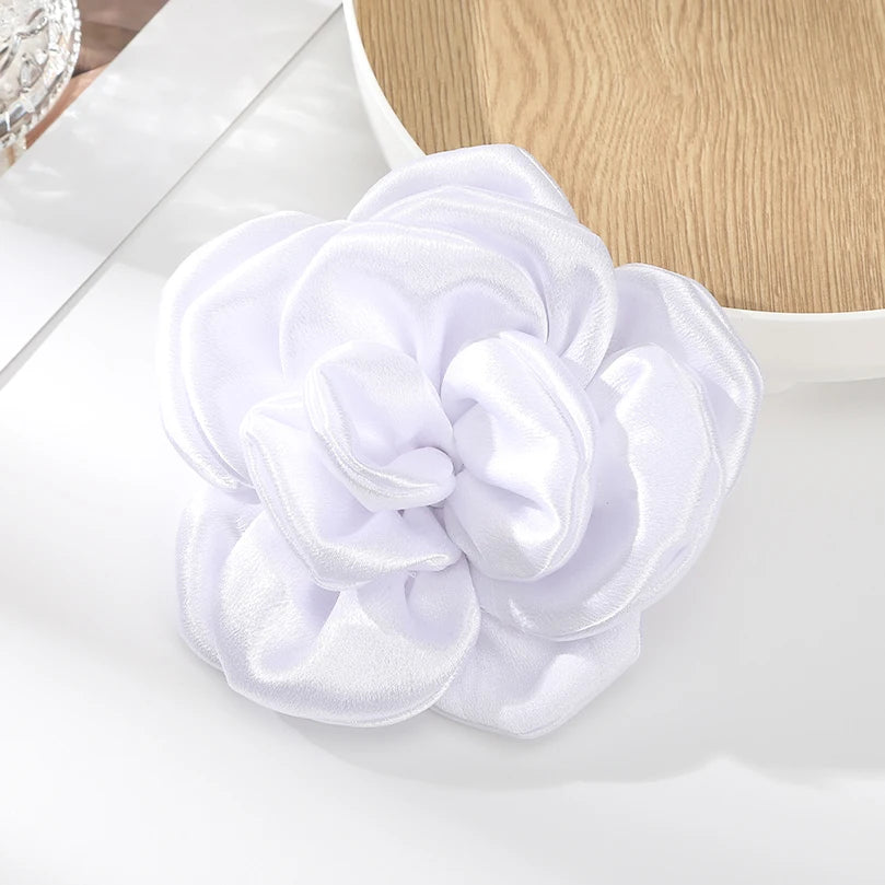 Silk Big Flower Hair Clip Side Clip for Women Hair Accessories.