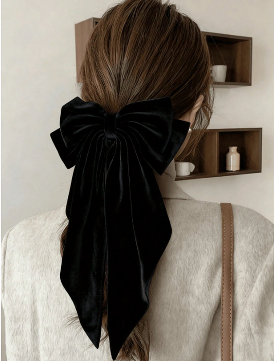 1pc Velvet Bow Hair Clip.