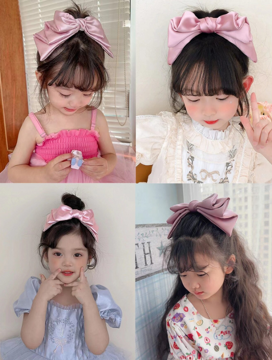 1pc Princess-style Pink Three-layered Bowknot Hair Clip.