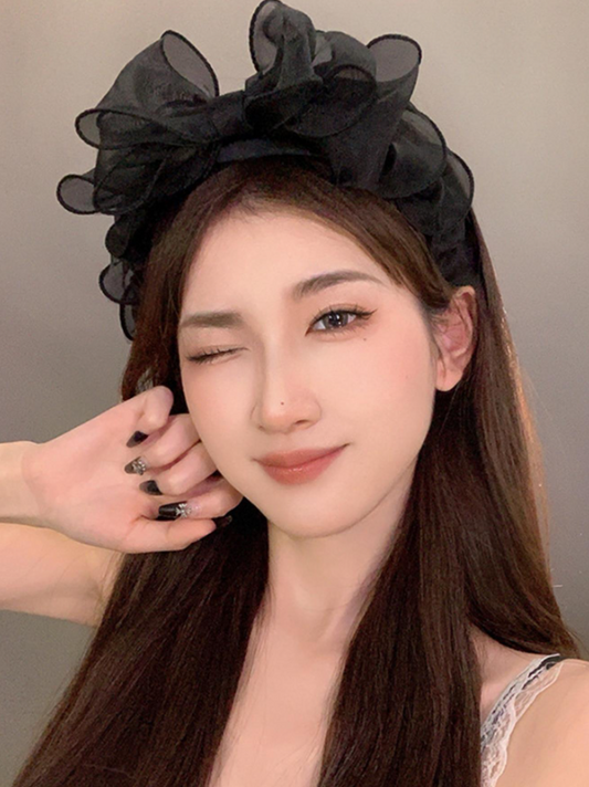 Elegant 1pc Women Bow Decor Fashion Headband.