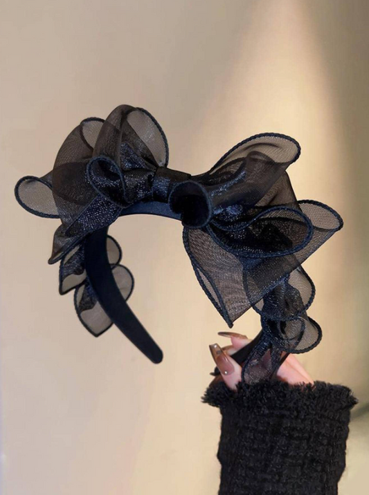 Elegant 1pc Women Bow Decor Fashion Headband.