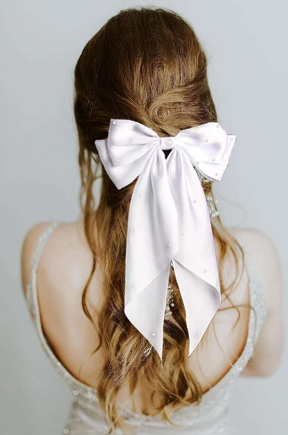 Pearl Big Bow Fashion Ponytail Clip.