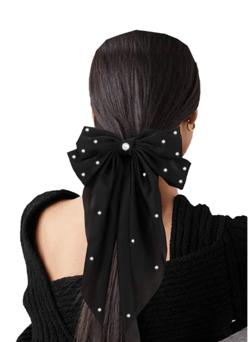 Pearl Big Bow Fashion Ponytail Clip.