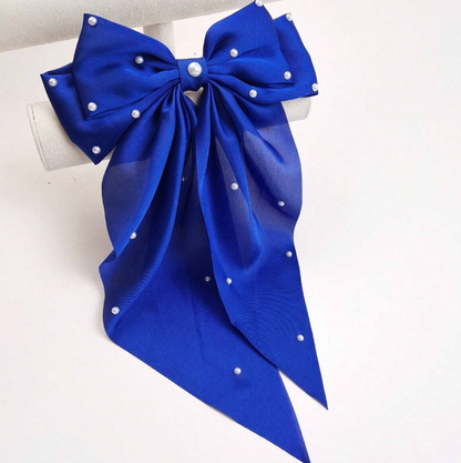 Pearl Big Bow Fashion Ponytail Clip.