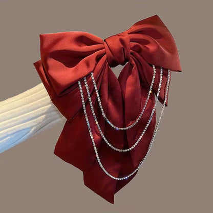 Elegant Pearl Bow Hair Clip – Luxury Statement Accessory