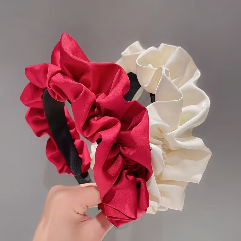 3pcs Elegant High Crown Satin Headband