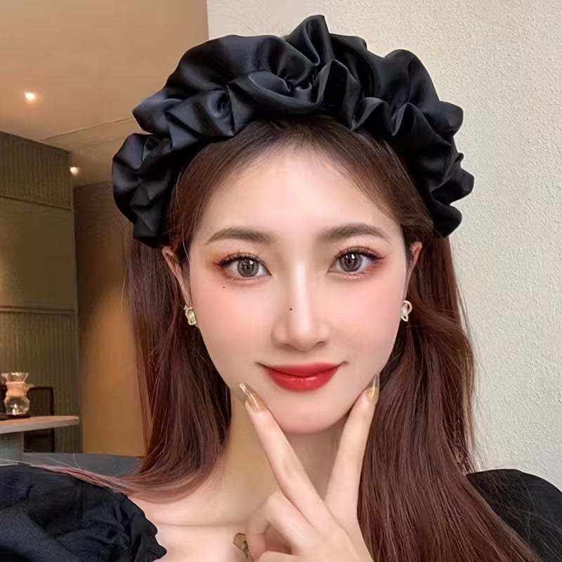 3pcs Elegant High Crown Satin Headband