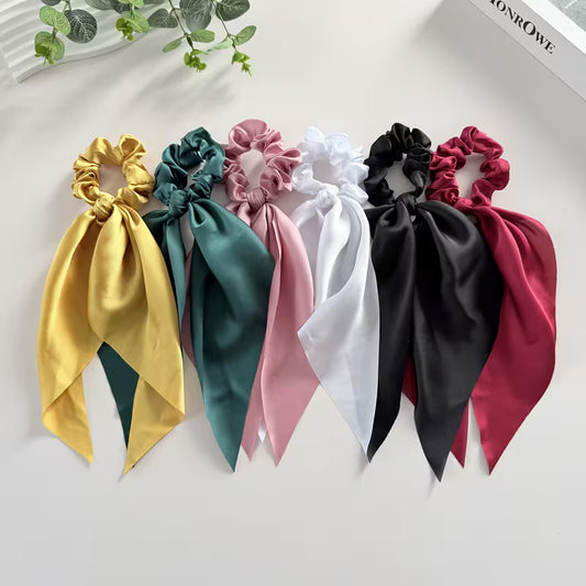 2 pcs French-Style Hair Scrunchies & Ponytail Holders.