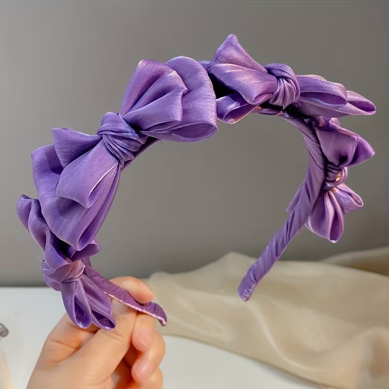 1pc New Style Pleated Bow Hair Headband.