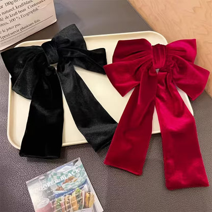 High-Quality Velvet Large Bow Hairpin for Women.