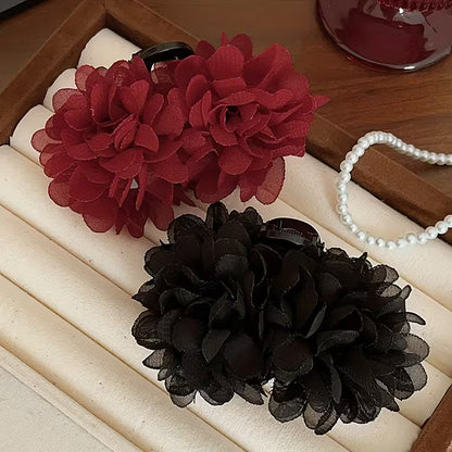 1pc Elegant Camellia Flower Bun Hair Claw.