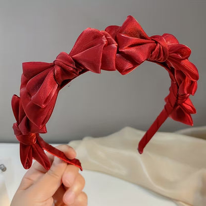 1pc New Style Pleated Bow Hair Headband.