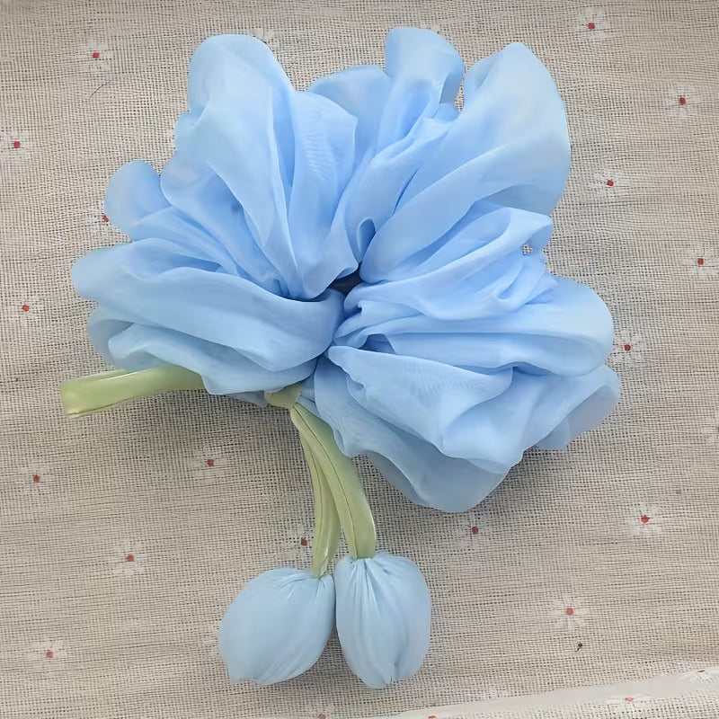 5 Pcs Super Elegant Flower Hair Ties, New Summer Hair Bands, Stylish Hair Elastics Scrunchies