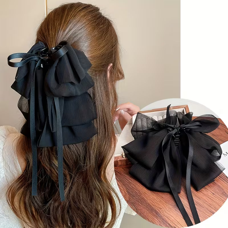 Single Large Elegant Bow Hair Clip